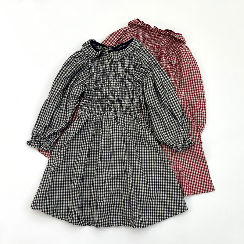 韩单 有点文艺 氛围感 有点宫廷风 女童春秋纯棉长袖连衣裙公主裙