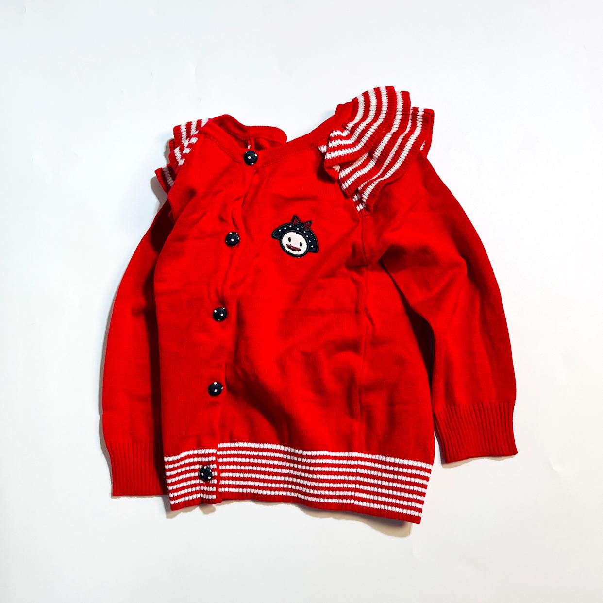 女童春秋纯棉线针织衫开衫外套