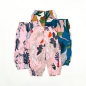 休闲宽松碎花收脚束脚防蚊裤 夏季 子 男女童夏季 8分裤 刚需 花色美