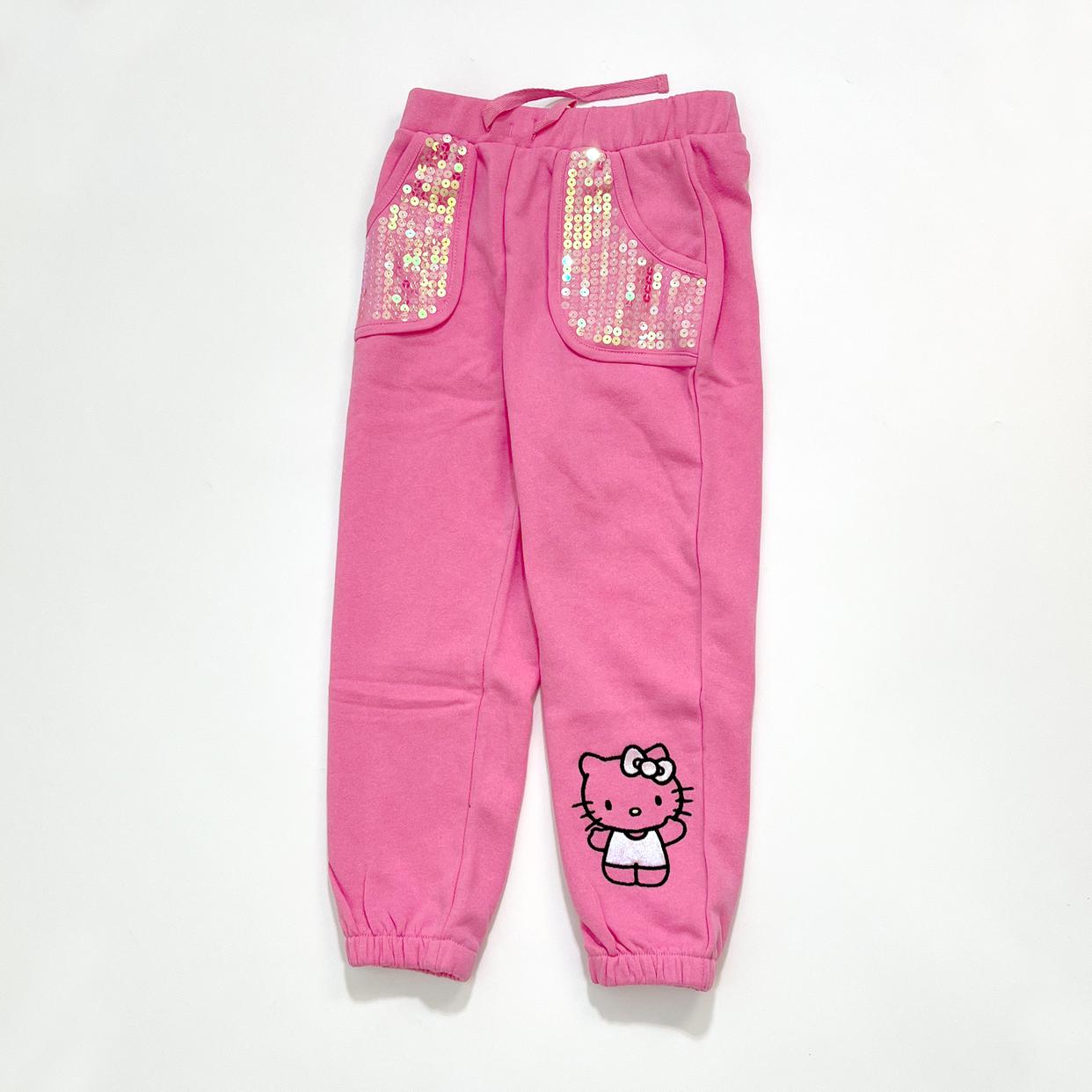 外贸日单女童春秋冬一体绒薄绒裤