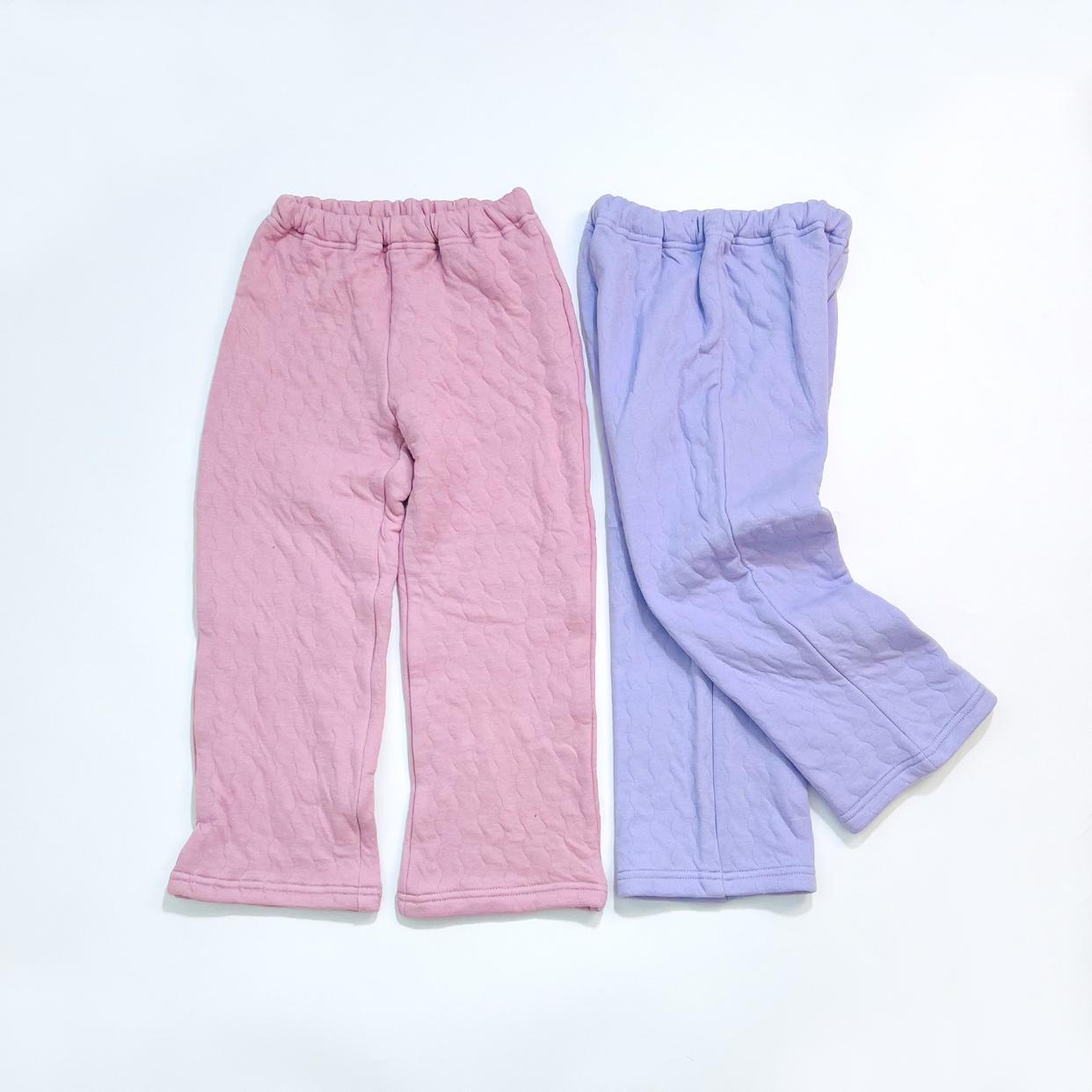 外贸日单女童空气层保暖睡衣睡裤