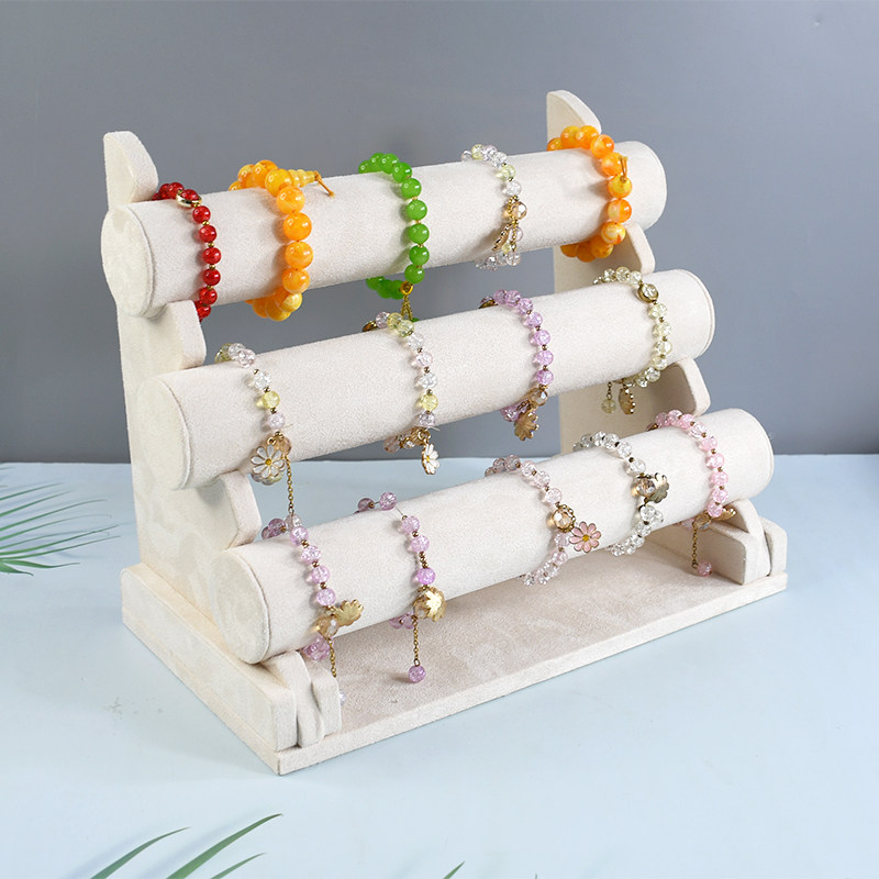 绒布三层手镯架手串架子手表手链饰品展示架摆件发圈首饰收纳道具,饰品/流行首饰/时尚饰品新,首饰展示架,淘宝优惠券,粉丝福利购,淘宝优惠卷
