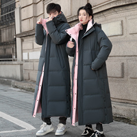 冬知鵝絨加厚長(zhǎng)款過(guò)膝羽絨服