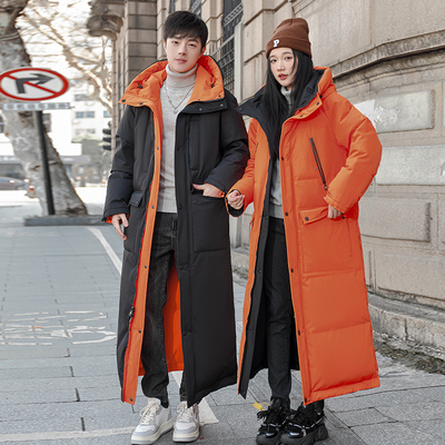 冬知正反两穿加厚加长鹅绒服