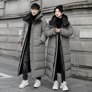 進(jìn)口鵝絨內(nèi)膽加厚男女情侶款 鵝絨羽絨服長款 過膝25年冬季 新款 外套
