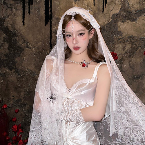 原创设计!!!万圣节cos鬼新娘头纱