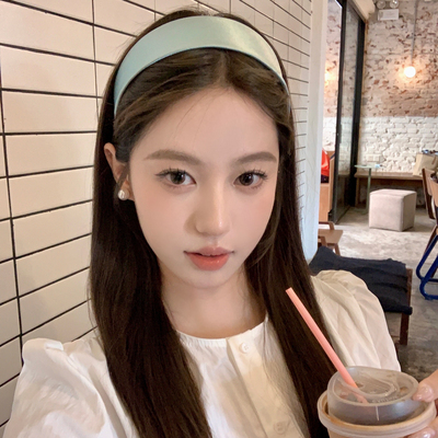 韩女滤镜奶油系缎面发箍