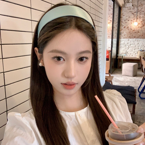 韩女滤镜奶油系缎面发箍