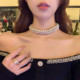 珍妮小姐 蜜桃茶 多层闪锆珍珠项链高级感choker颈链礼服配饰