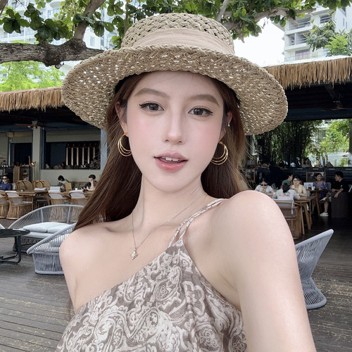 度假日记多层金色圆圈耳环女