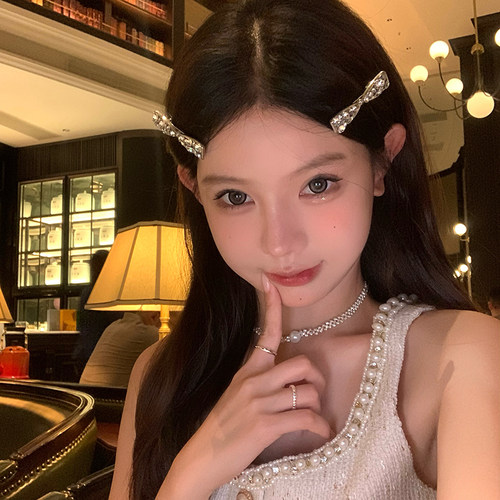 娇俏大小姐闪闪水钻蝴蝶结发夹