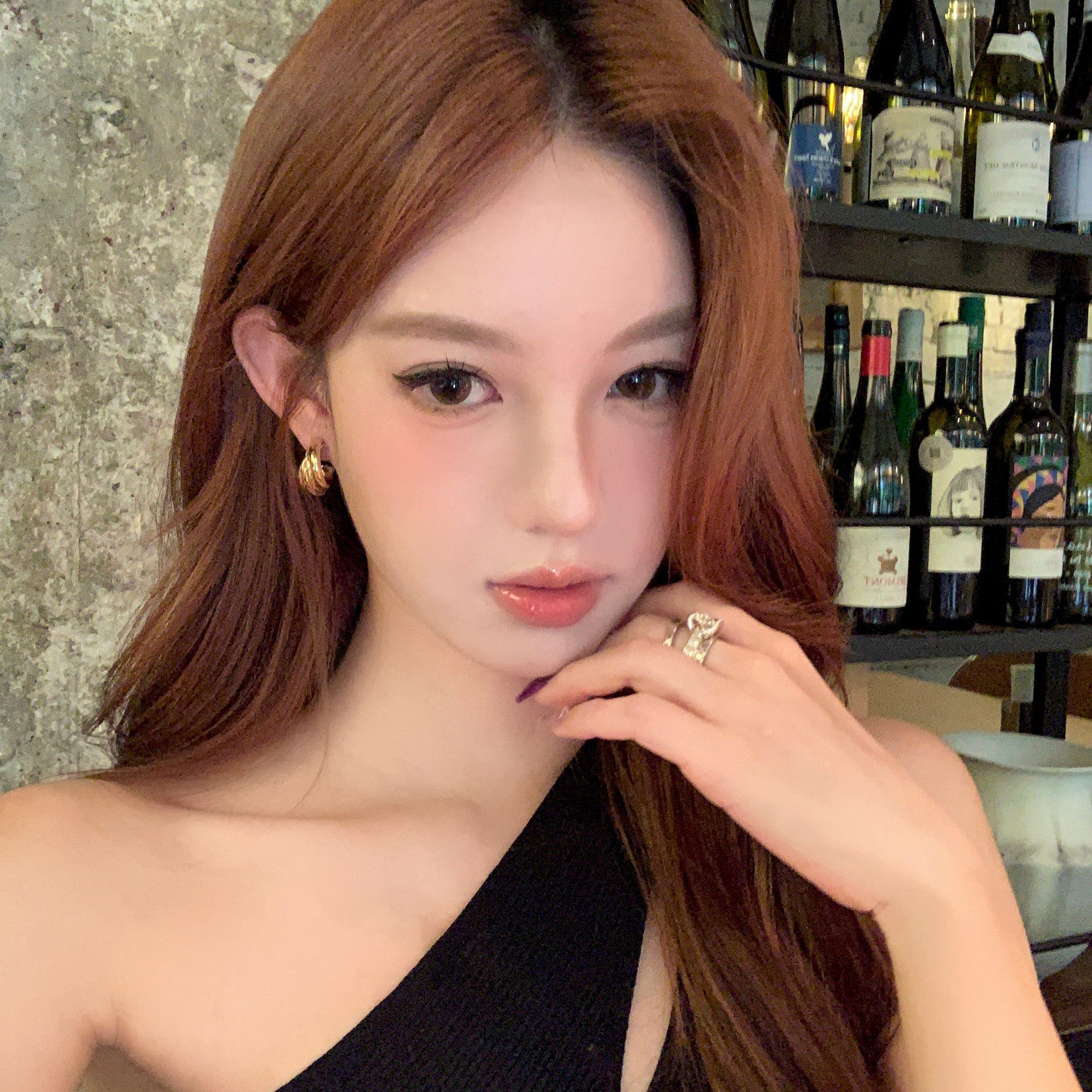 【蜜桃茶】奥汀小姐 镂空线条多层耳环女金色高级感轻奢气质耳饰