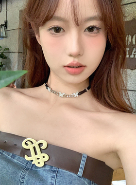 时代辣妹y2k甜酷蝴蝶choker颈链