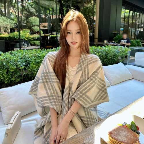 暮色伦敦早秋慵懒感外搭披肩