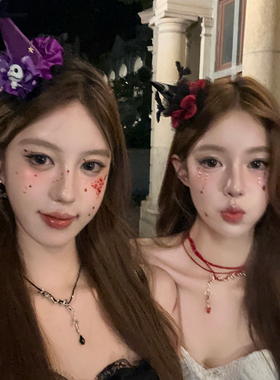 双生小恶魔万圣节小礼帽发夹