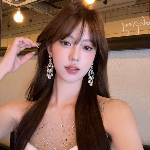 氛围晚宴复古巴洛克闪钻耳环