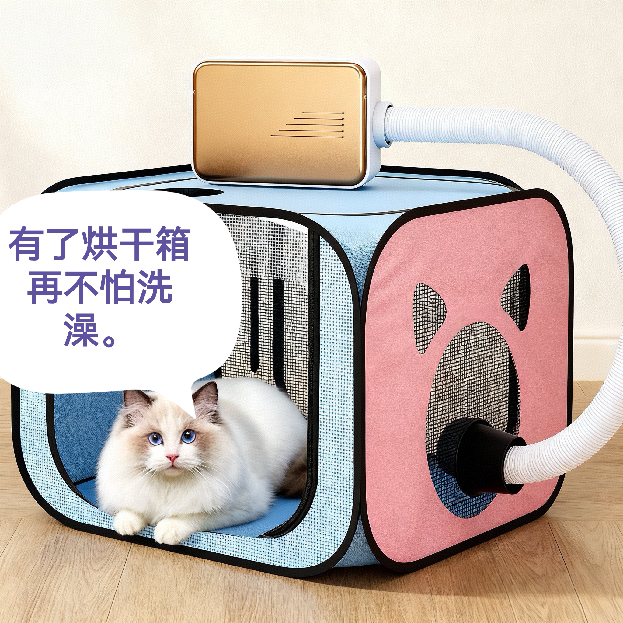 宠物烘干箱猫咪狗狗洗澡吹毛神器