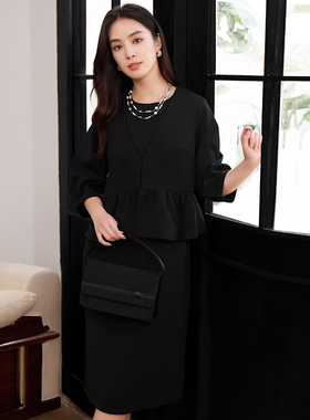 2026年夏季连衣裙女装韩版小外套搭配背心裙两件套套装裙子88660