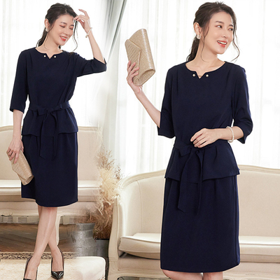 夏季两件套套装裙子2023年新款韩版连衣裙女春秋通勤小礼服88560