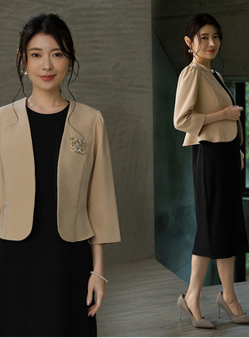 2026年春季短外套短款气质通勤设计感简约韩版小西装女开衫88818