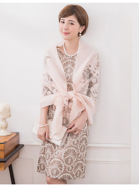 新娘小披肩女时尚丝巾旗袍外搭薄款斗蓬婚纱巾结婚礼服围巾88223