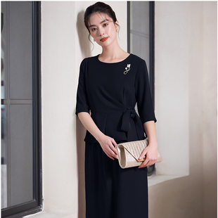 时尚高端连衣裙两件套装裙子秋冬款包臀裙女士连身裙小礼服88625