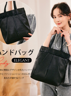 新款黑色日韩女士购物袋托特包休闲手提包大容量晚宴会手提袋5589