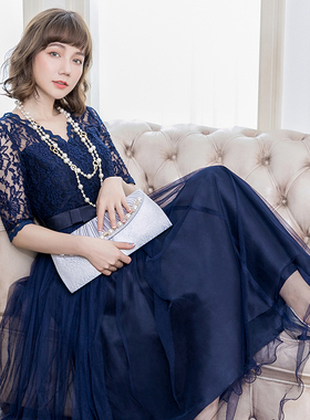 女士连衣裙子派对聚会晚装长裙婚礼伴娘服生日晚宴会晚礼服88136