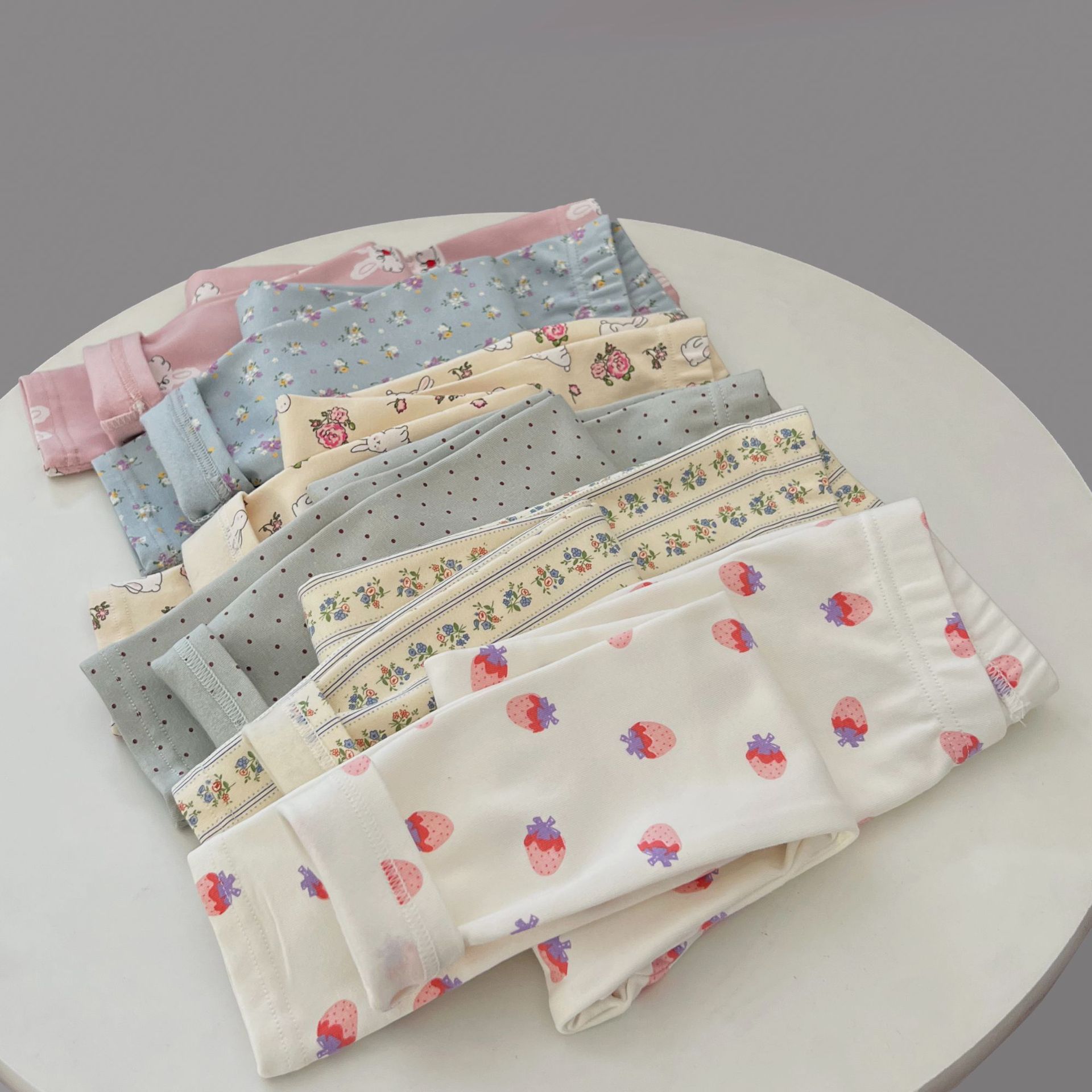 女童纯棉秋裤单条微厚磨毛秋冬