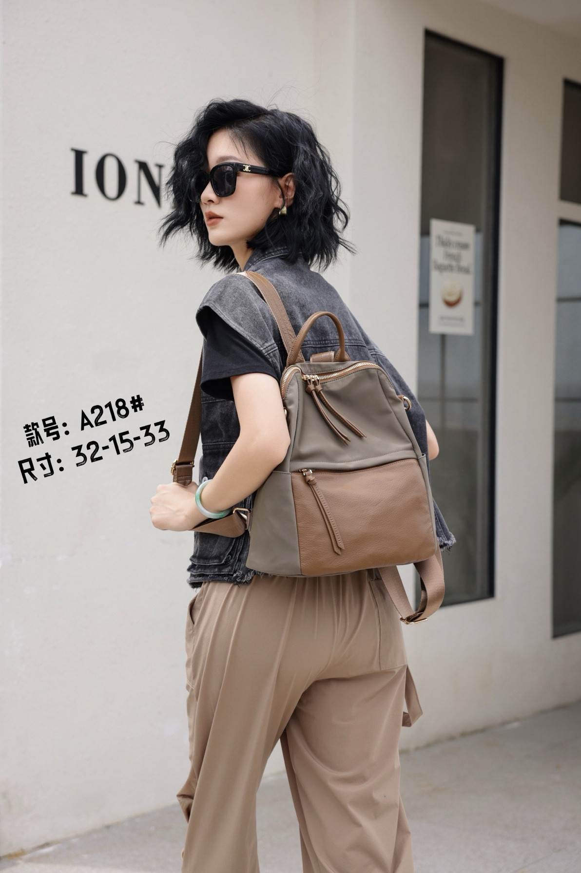 轻便双肩包女士2026新款尼龙布休闲旅行包妈咪包大容量单肩背包女