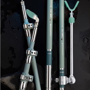 威宝莱天青碳素炮台支架多功能撑杆架超轻钓箱竿架台钓鱼竿支架杆