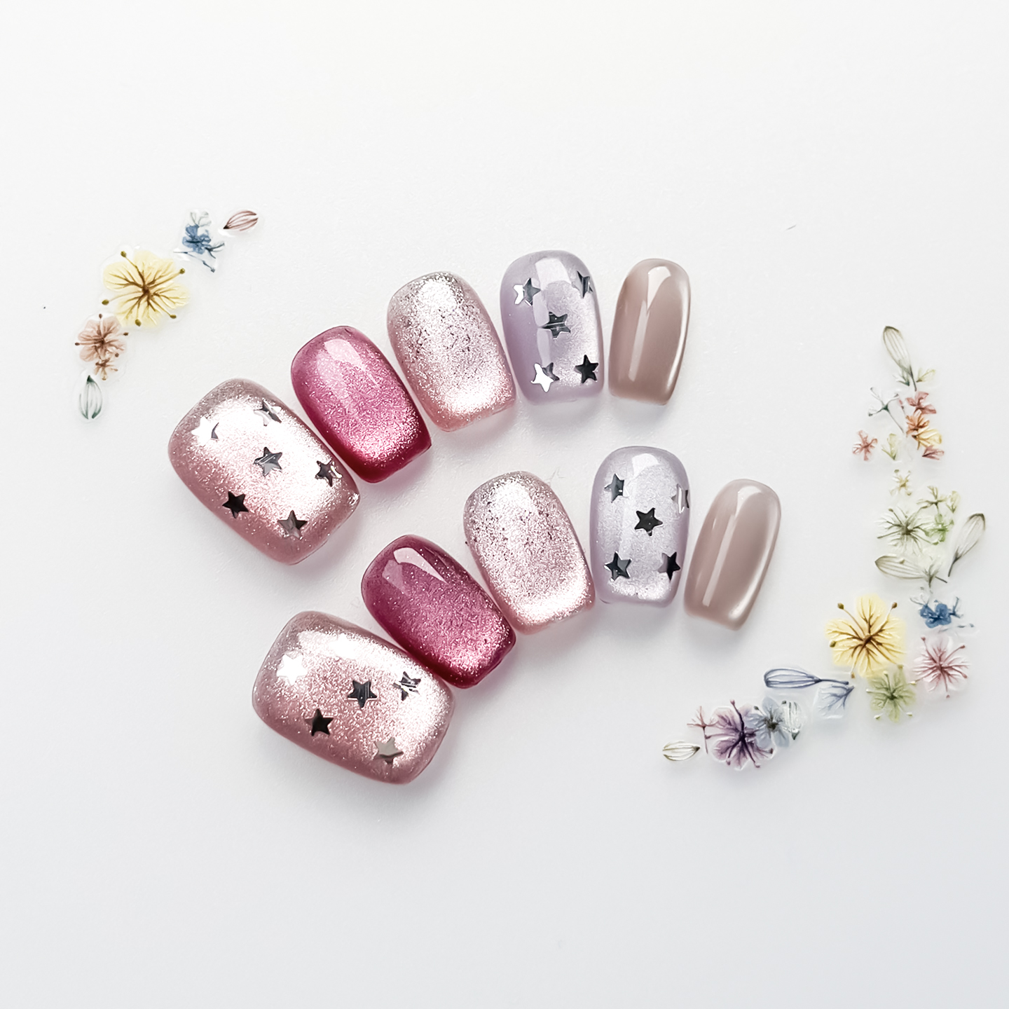 纯手工穿戴甲2025新款短款