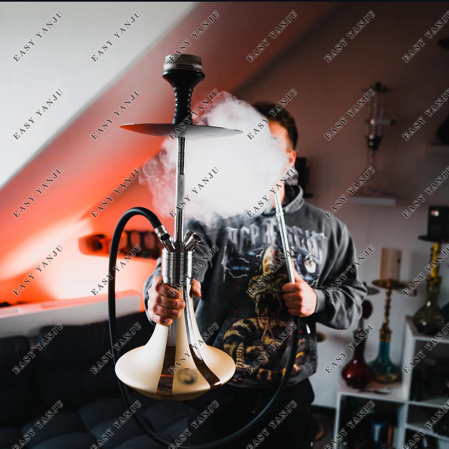 德国不锈钢水烟壶单管多管全套