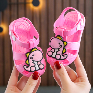 婴幼儿防滑软底小童宝宝凉 夏男女小孩包头洞洞鞋 2023新款 儿童凉鞋