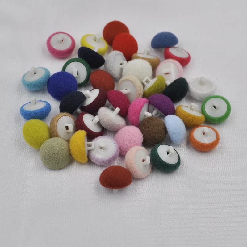 高档毛呢大衣扣儿童女塑料底风衣