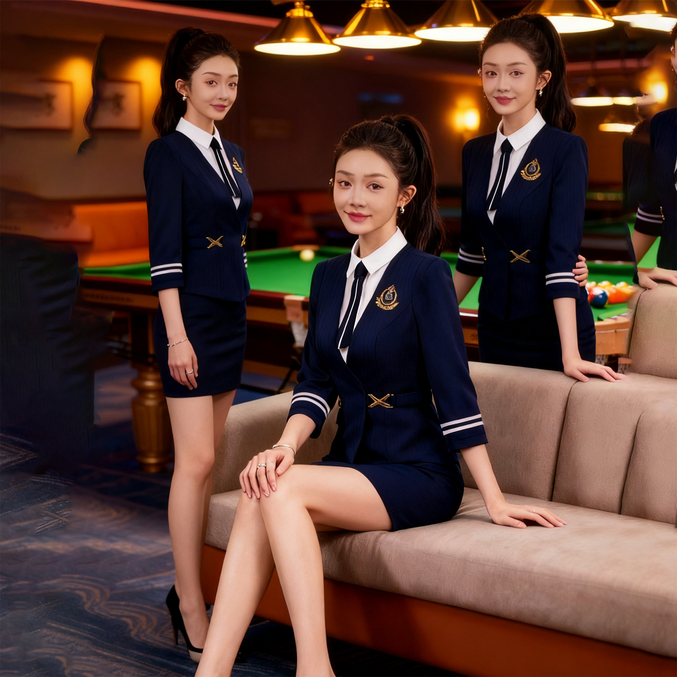 ktv公主工作制服套装dj酒店包厢包房高端足浴spa服务员秋冬新款女