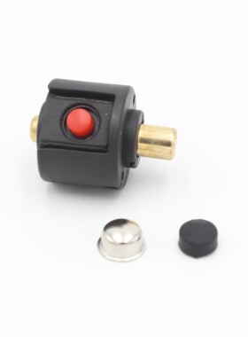 强光手电筒开关配件中部开关 24mm直径 两端带弹簧凸起 高度34mm