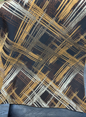 咖色格子黄色高经密面料加厚定高2米8门幅抱枕面料沙发布厂家直销