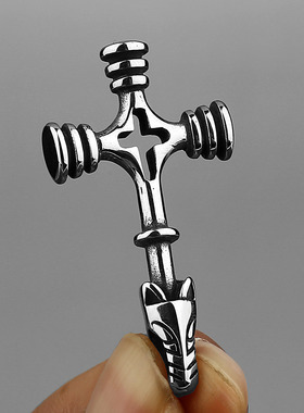 北欧复古龙头钛钢吊坠男女个性时尚吊不锈钢坠项链饰品