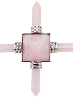 天然水晶能量塔金字塔四轮六角柱摆件欧美冥想饰品发射器工艺品