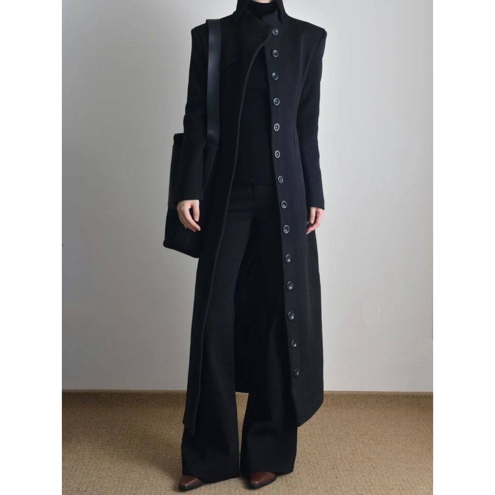 【墨刃剪影】日系高级感大衣女冬季新款小众设计纯色正肩气质外套,女装/女士精品,毛呢外套,淘宝优惠券,粉丝福利购,淘宝优惠卷