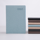 Geepa金派商务仿布纹记事本本子a5皮面文艺精致办公笔记本子b5简约大学生学习考研手账用企业可定制logo