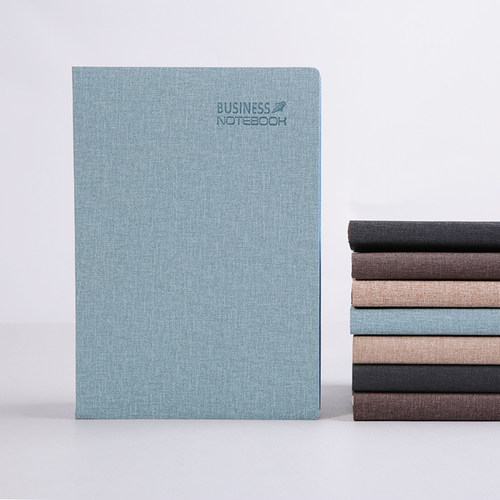 金派仿布纹皮面记事本图文标志