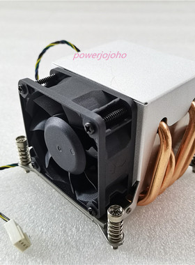 4铜管2U台式机服务器CPU散热器风扇LGA2011针正方形侧吹铜加铝
