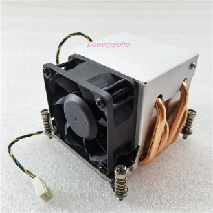 4铜管2U台式机服务器CPU散热器风扇LGA2011针正方形侧吹铜加铝
