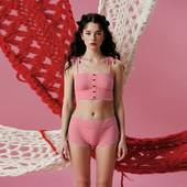 Anqinwind分体两件套时尚 性感小胸聚拢纯欲度假泡温泉比基尼泳装