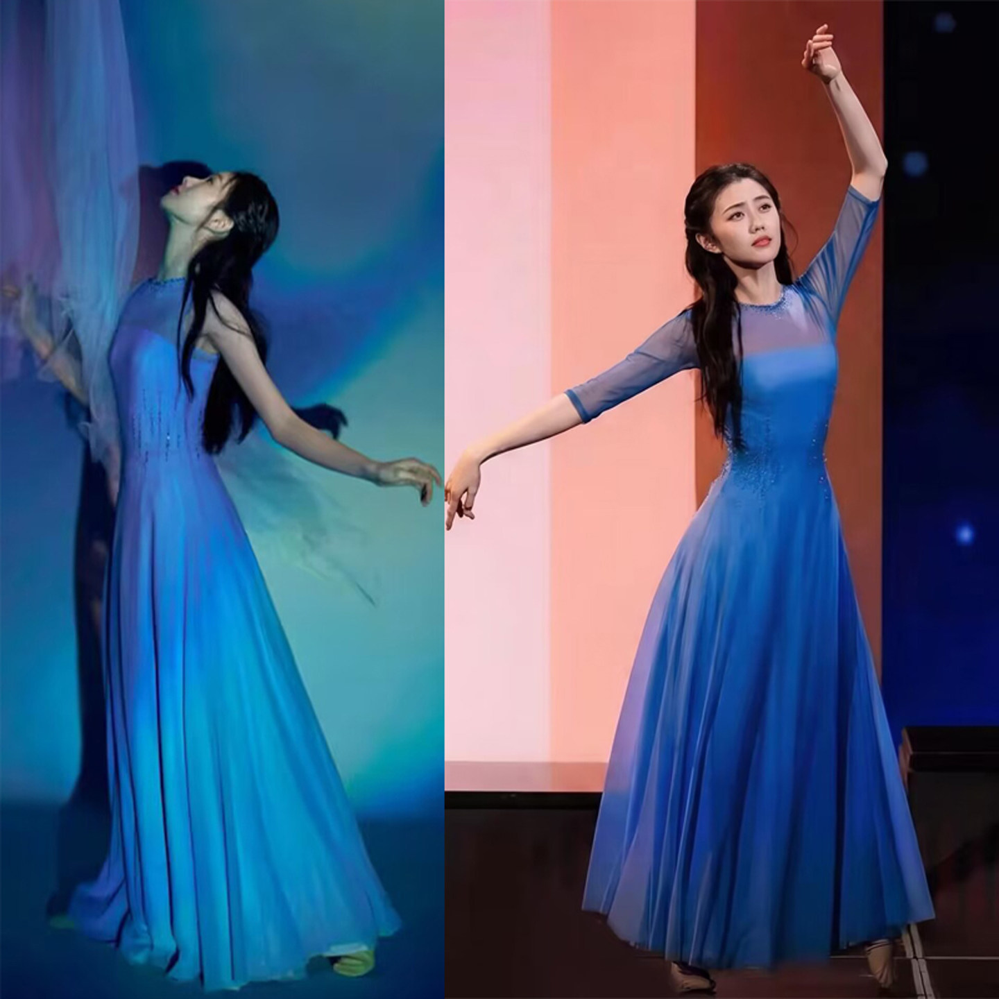 古典舞720度大裙摆演出服女飘逸图片