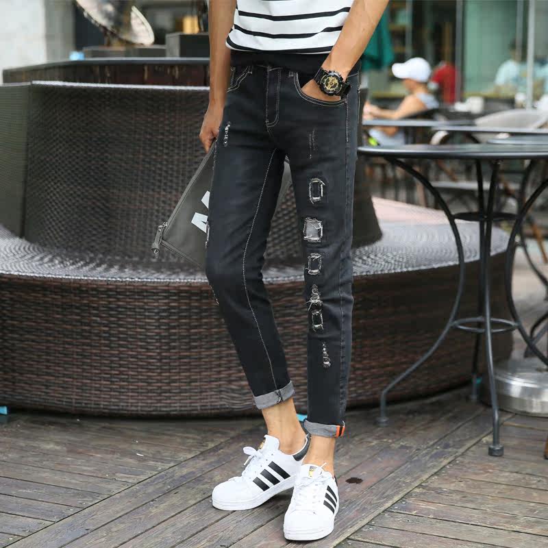 Jeans pour adolescent pieds Slim pour Quatre saisons - Ref 1469619 Image 3