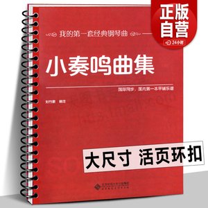 【活页环扣】小奏鸣曲集大尺寸平铺乐谱大音符弹奏入门学生手指技巧经典曲谱练习教材程书籍巴赫贝多芬莫扎特克列门蒂大调前奏曲