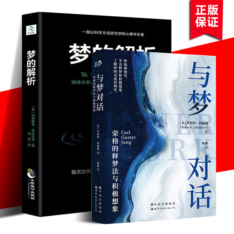 与梦对话+梦的解析（全2册）《与梦对话：荣格的释梦法与积极想象》梦的解析弗洛伊德正版心理学与生活书籍心理学经典著作梦的解析